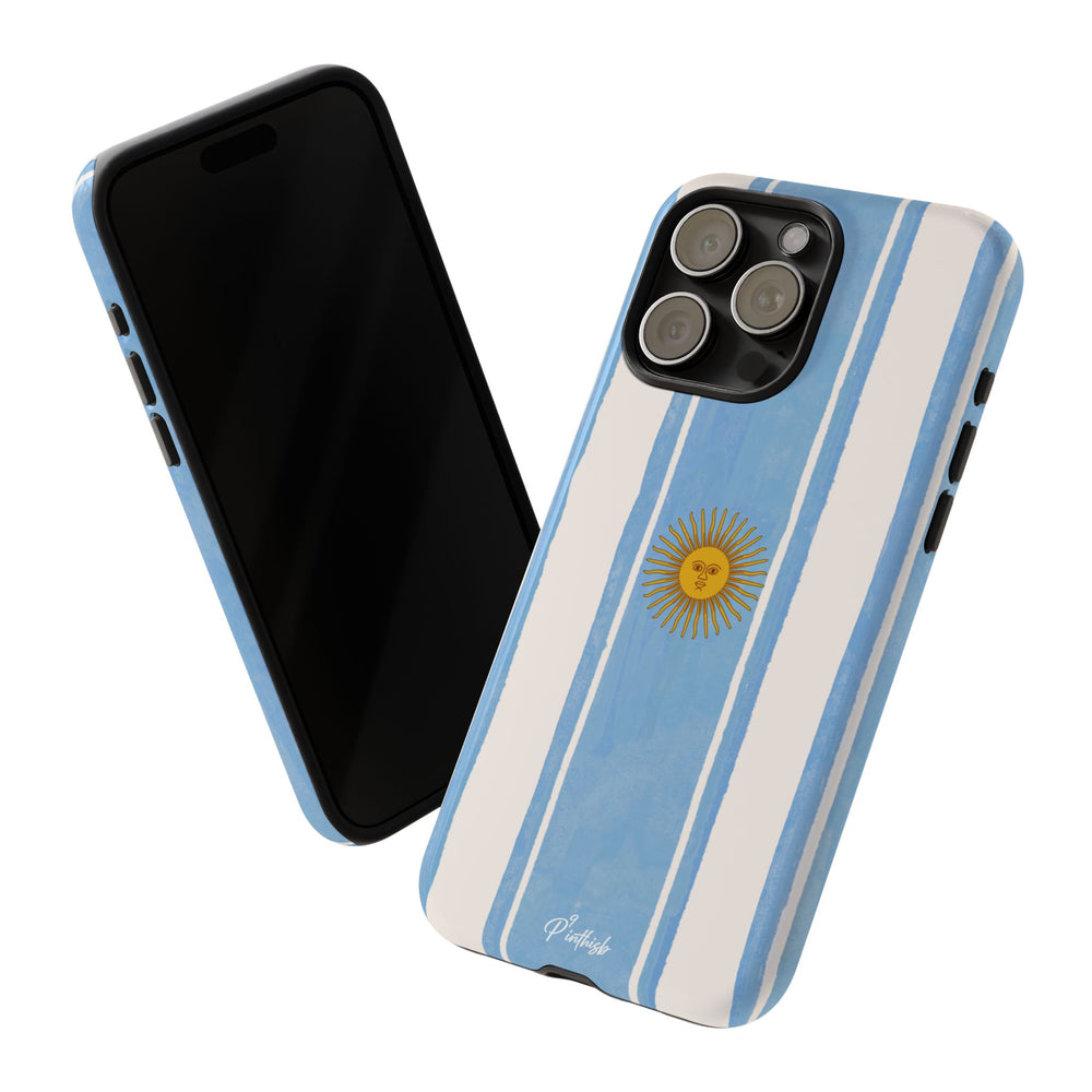 Argentina Flag Tough Phone Case – Blue White Striped Sun Protector