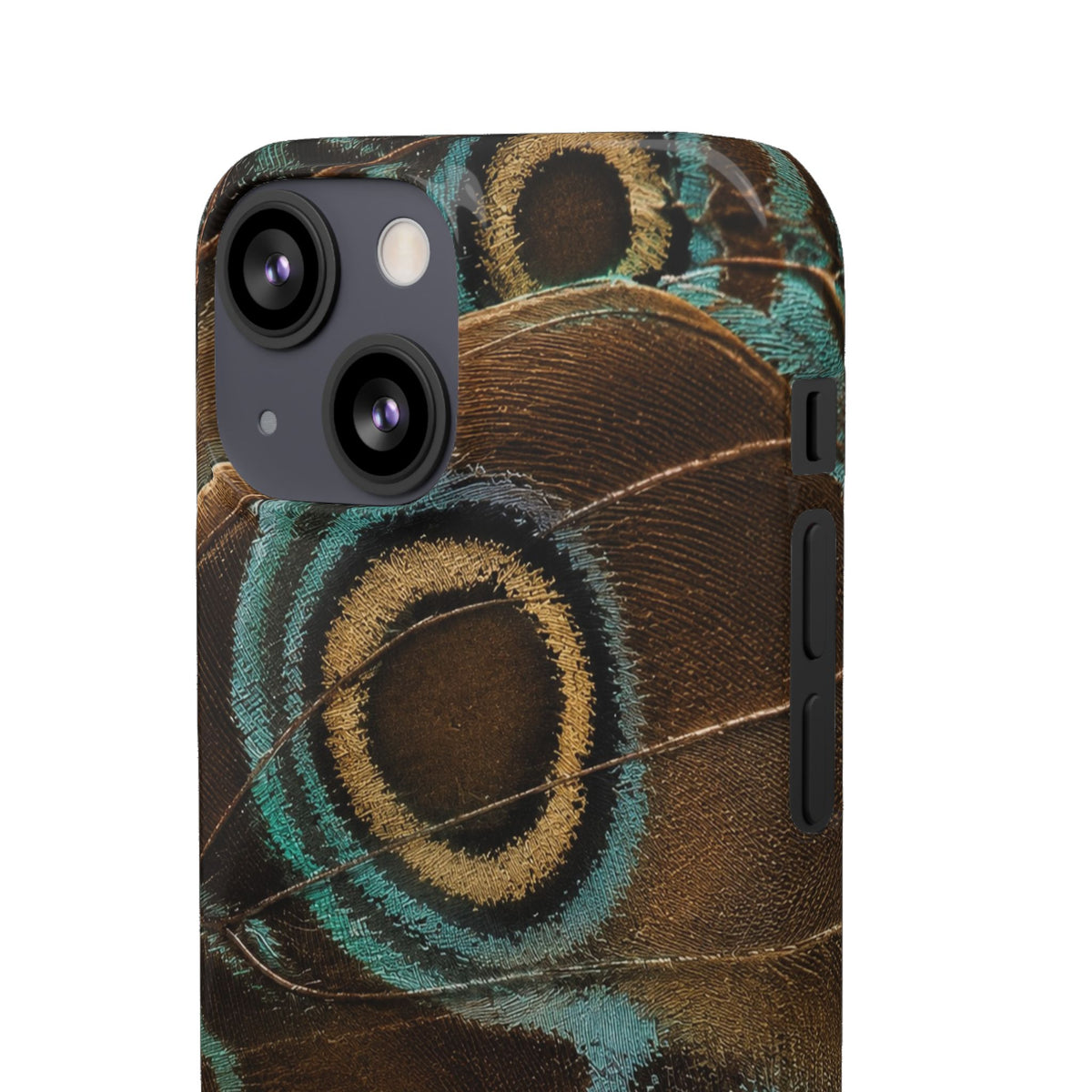 Peacock Feather Pattern Snap Case