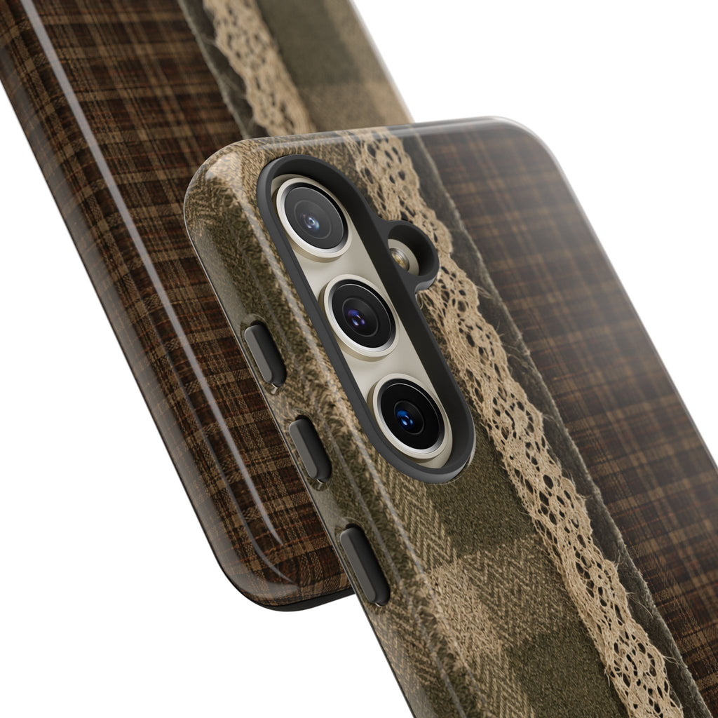 Plaid Lace Tough Phone Case