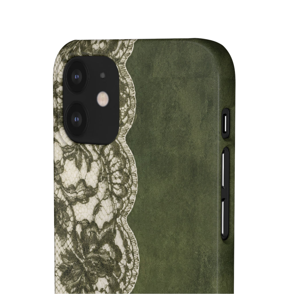Olive Lace Snap Case
