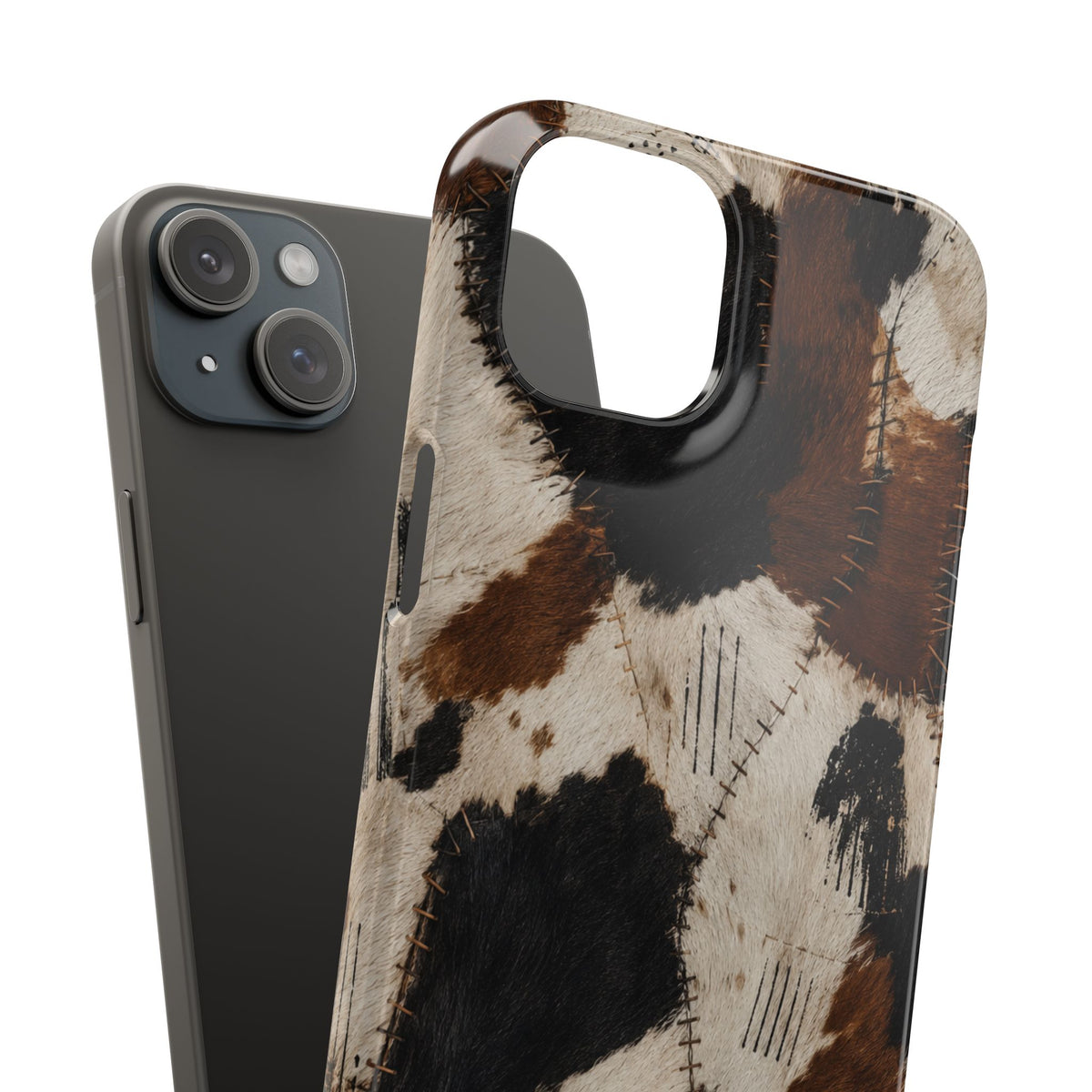 Brown & Black Animal Print Snap Case