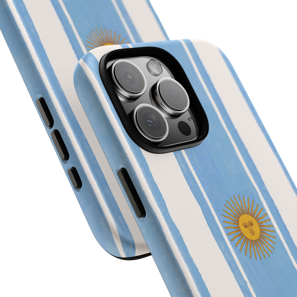 Argentina Flag Tough Phone Case – Blue White Striped Sun Protector