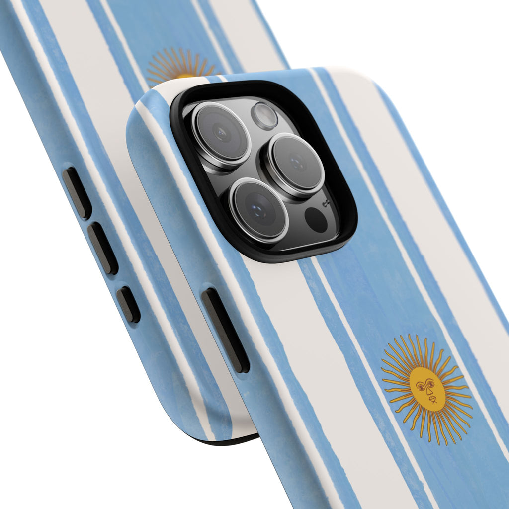 Argentina Flag Tough Phone Case – Blue White Striped Sun Protector