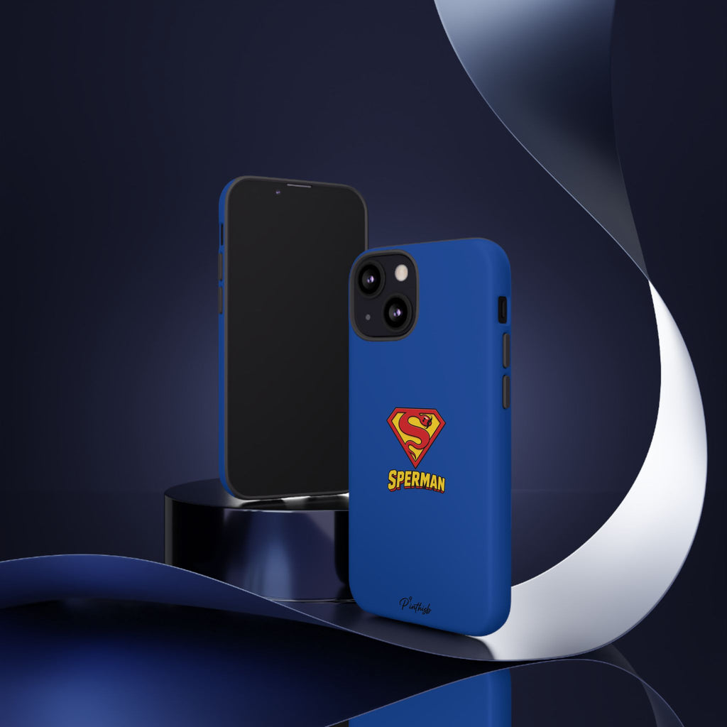 "SPERMAN" Parody Logo Tough Phone Case