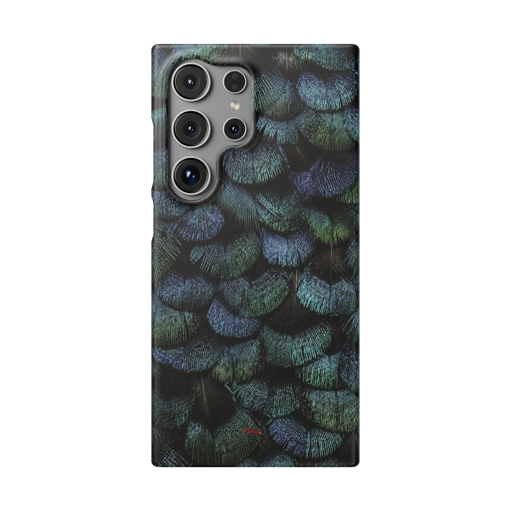 Iridescent Feather Snap Case