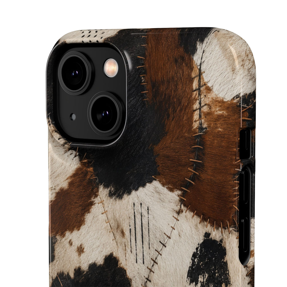 Brown & Black Animal Print Snap Case