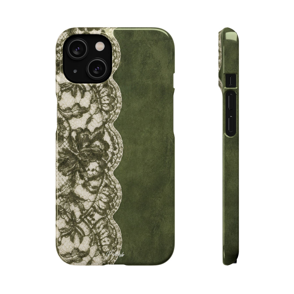 Olive Lace Snap Case