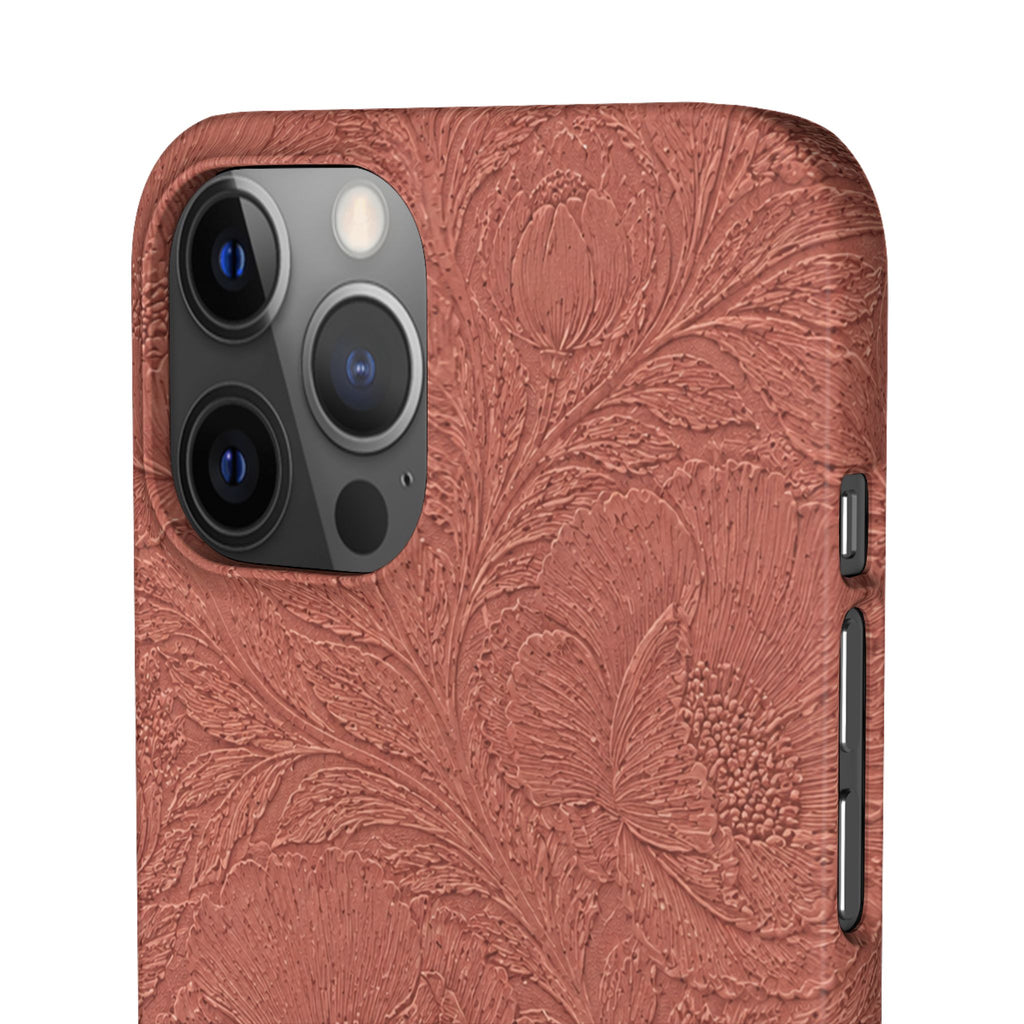 Embossed Floral Snap Case