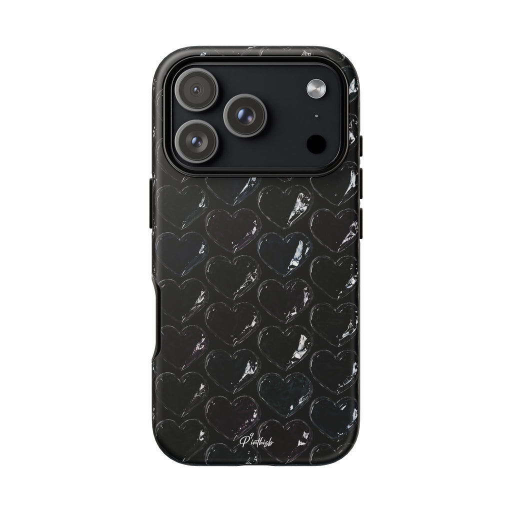 Black Pop Hearts Tough Case