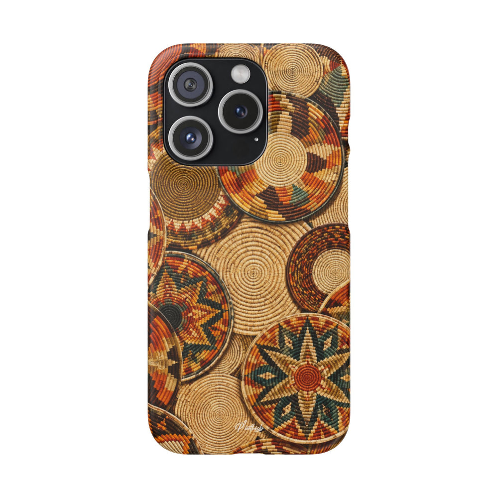 Bohemian Woven Basket Pattern Snap Case