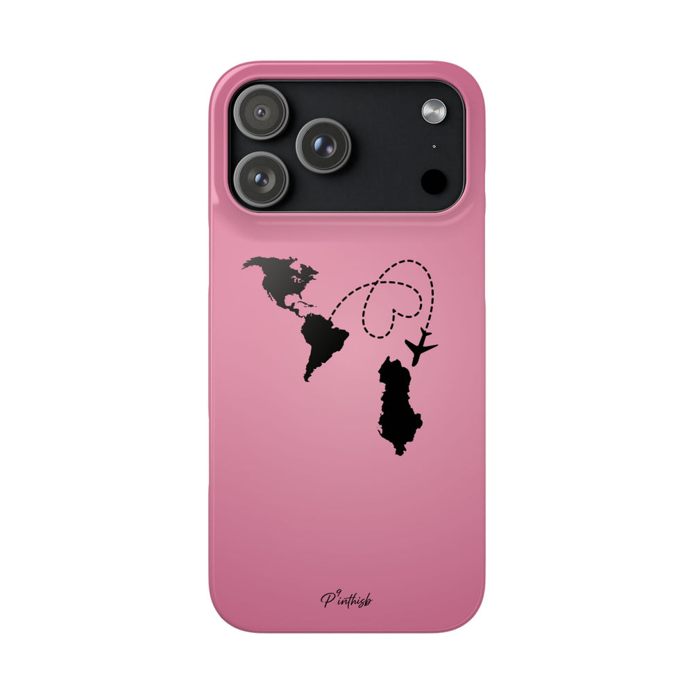 America to Albania Pink Snap Phone Case