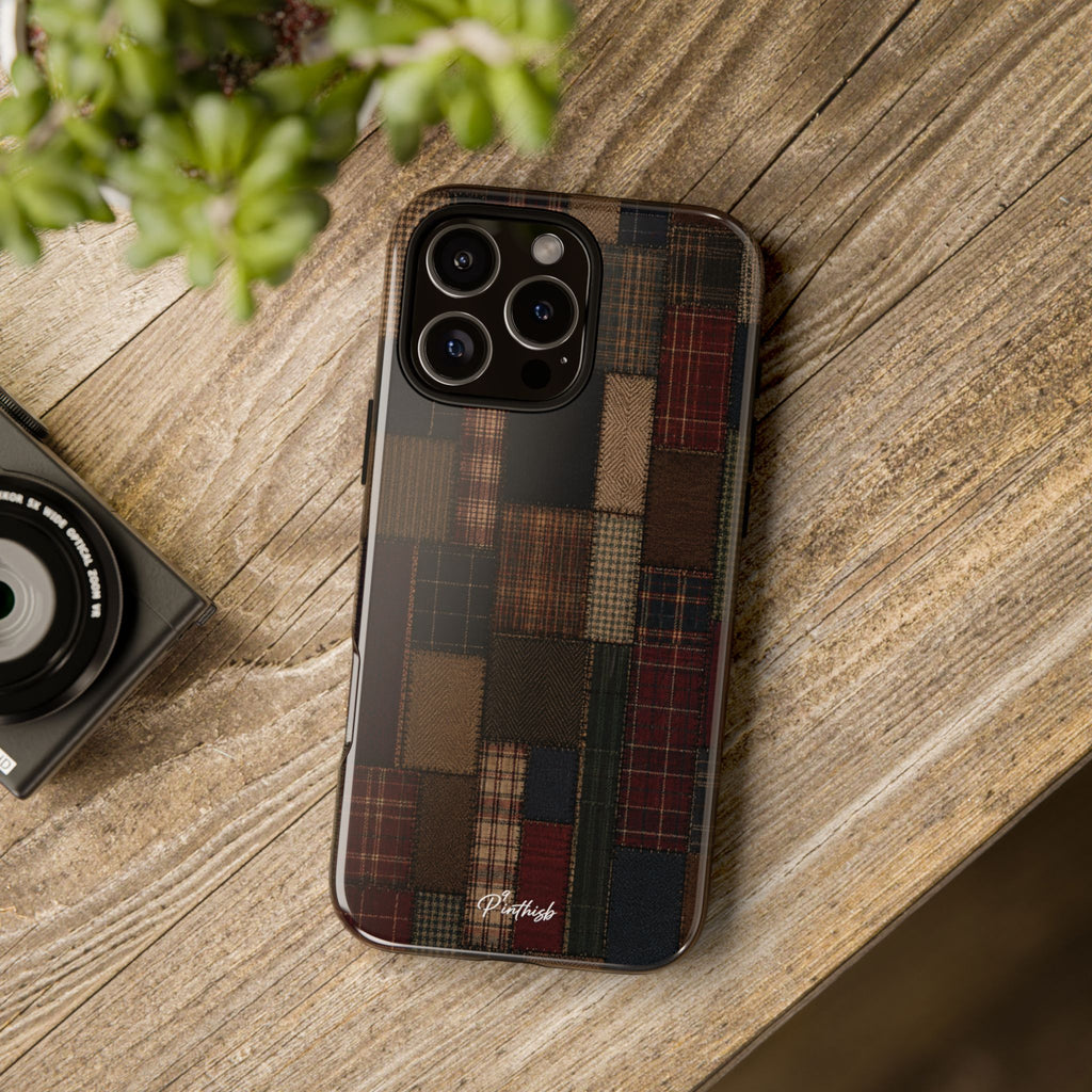 Plaid Patchwork Tough Phone Case