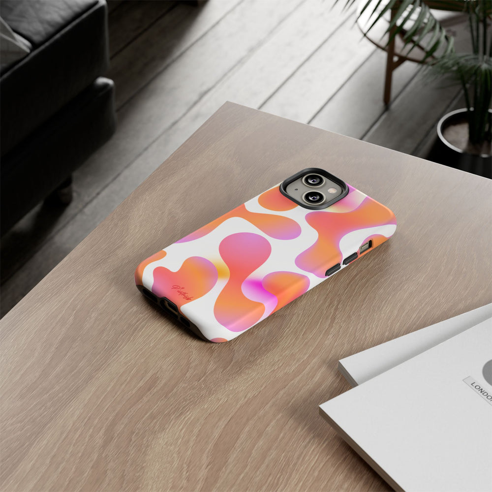 Abstract Orange Pink Camouflage Tough Phone Case