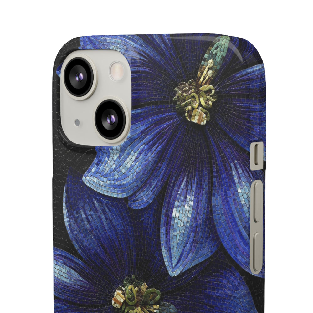 Blue Floral Snap Case