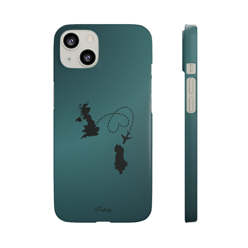 Copy of UK to Albania Pink Snap Phone Case