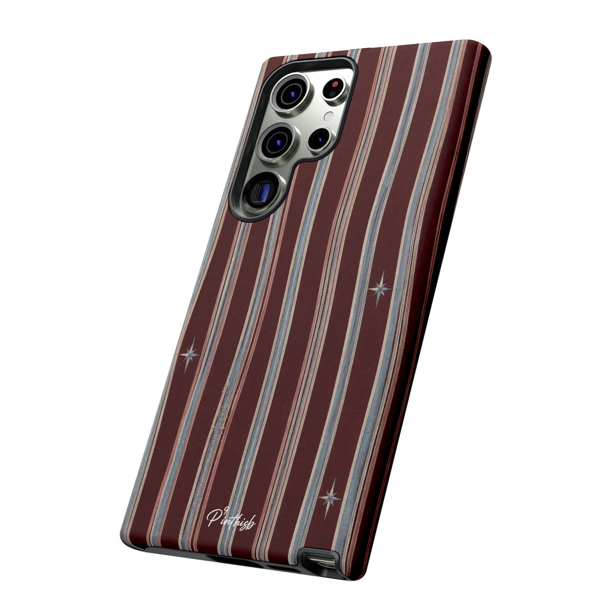 Retro Red & Cream with Star Accents Phone Case