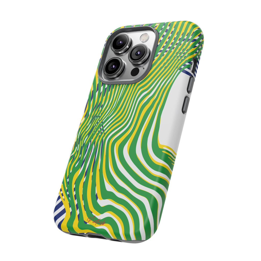 Abstract Green Wave Phone Case