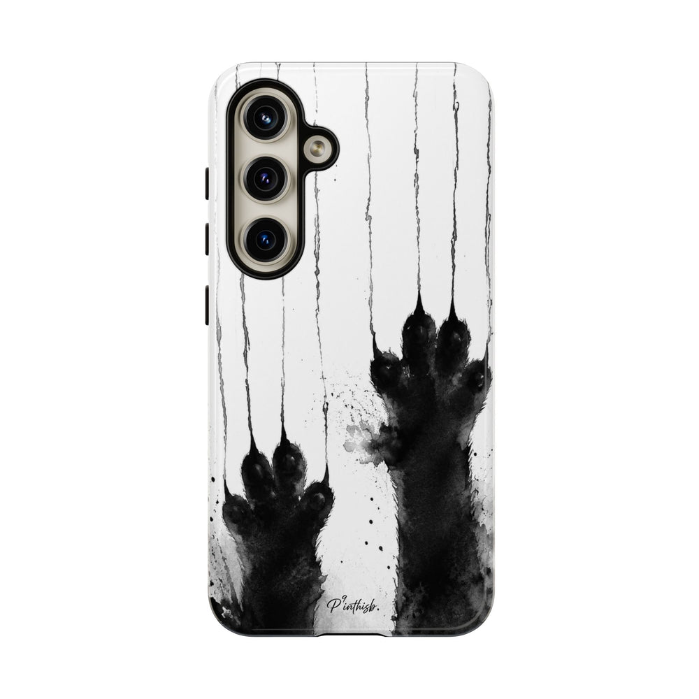 Black Ink Paw Print Tough Case