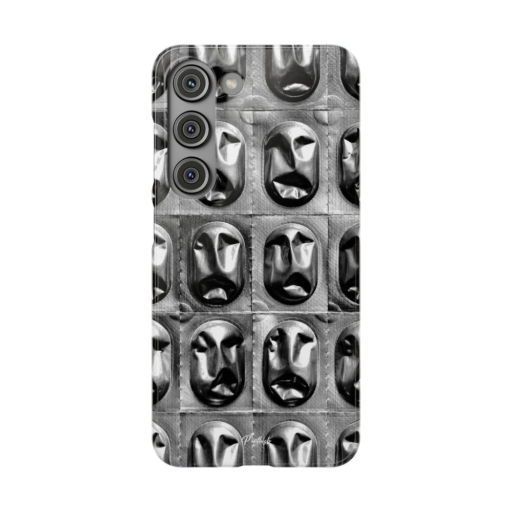 Metallic Mask Grid Snap Case