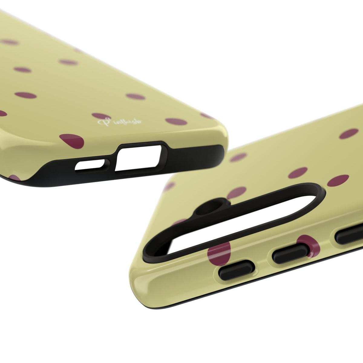Yellow & Burgundy Polka Dot Tough Phone Case