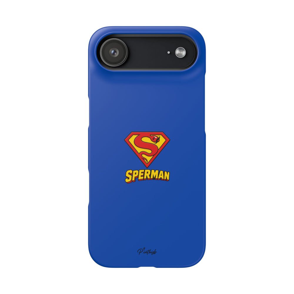 "SPERMAN" Parody Logo Snap Phone Case