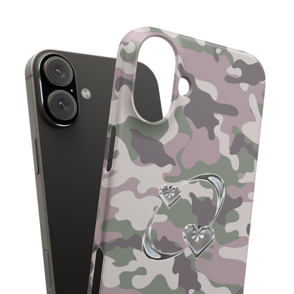 Camouflage Heart Snap Phone Case