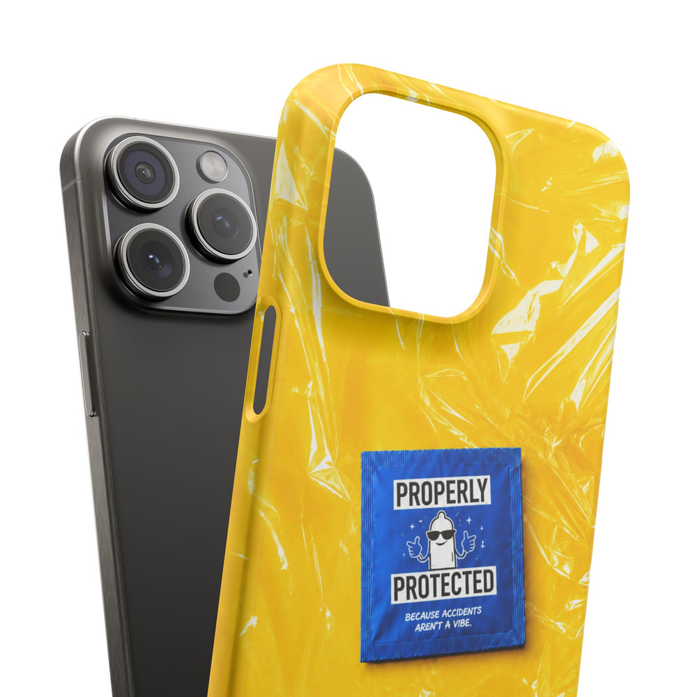 "Properly Protected" Graphic Snap Phone Case