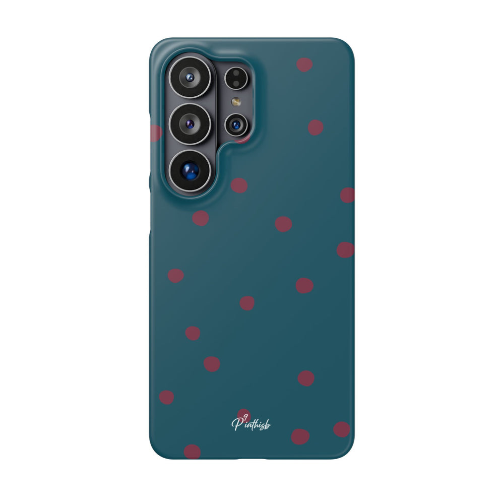 Teal & Burgundy Polka Dot Snap Phone Case