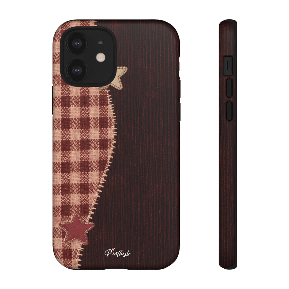 Rustic Plaid Stars Phone Case