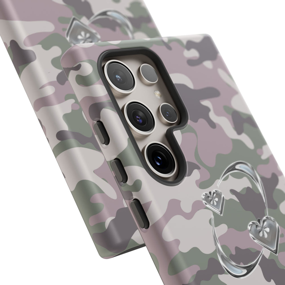 Camouflage Heart Tough Phone Case