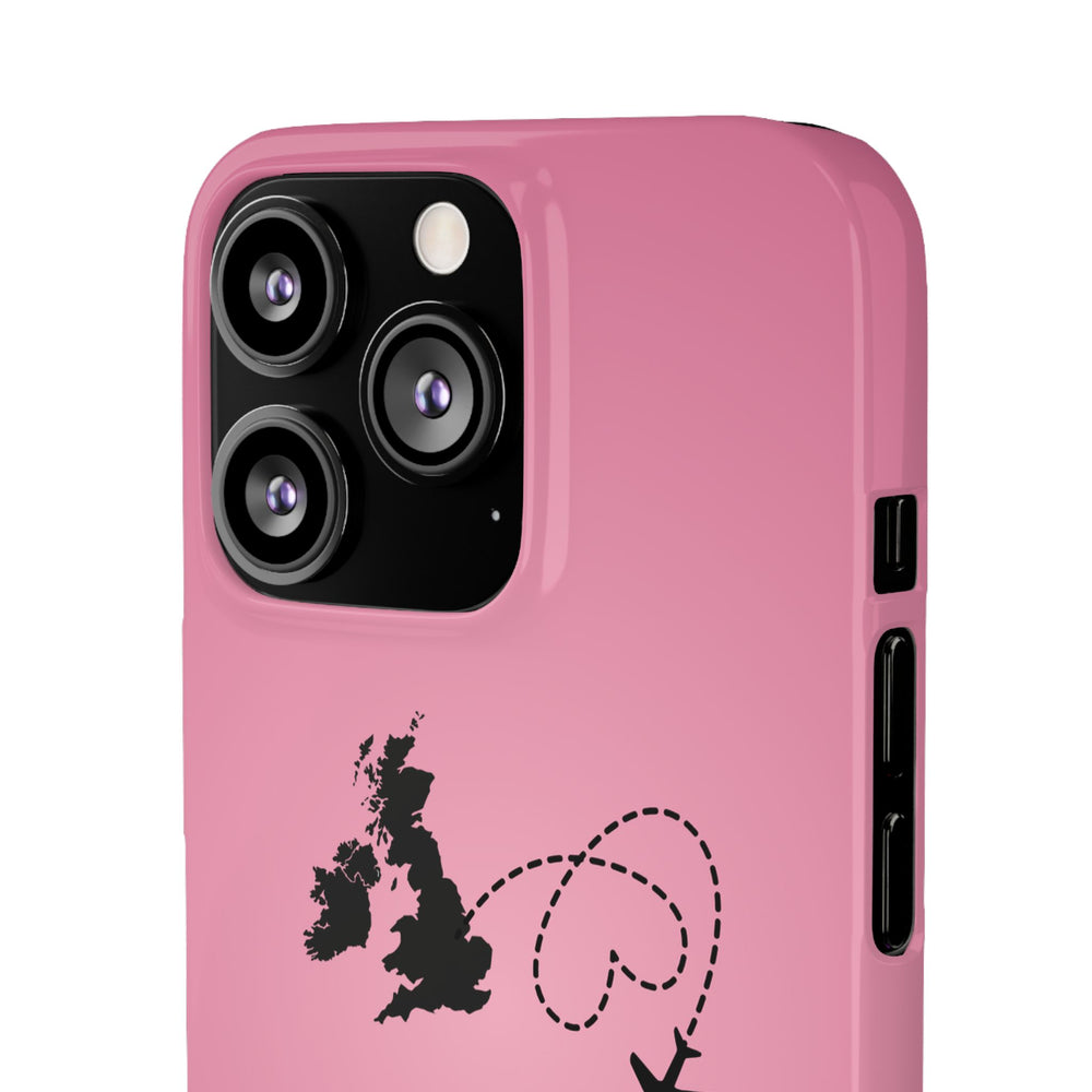 UK to Albania Pink Snap Phone Case