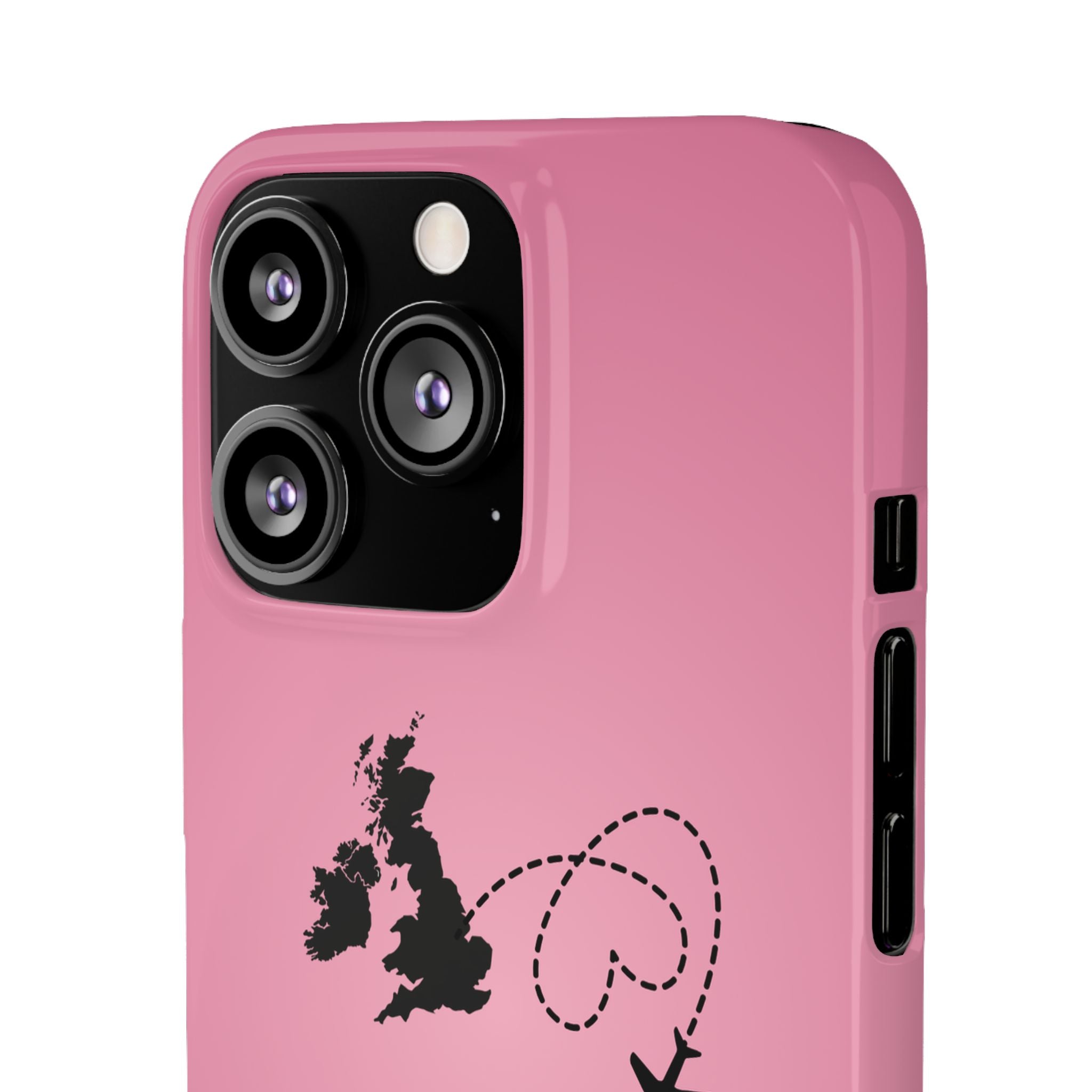 UK to Albania Pink Snap Phone Case