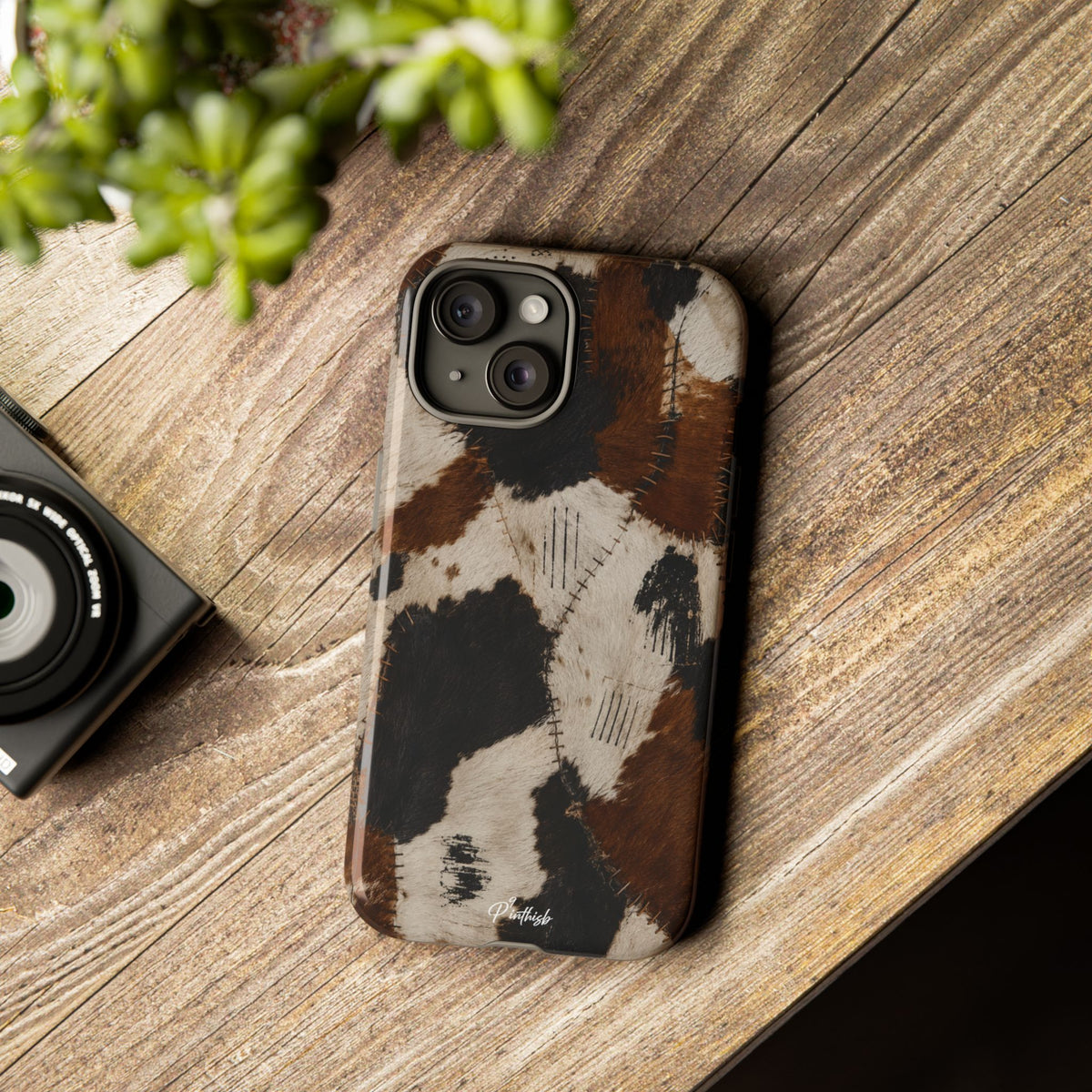 Brown & Black Animal Print Tough Case