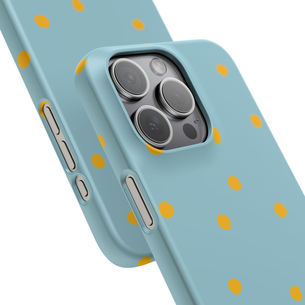 Blue & Yellow Polka Dot Snap Phone Case