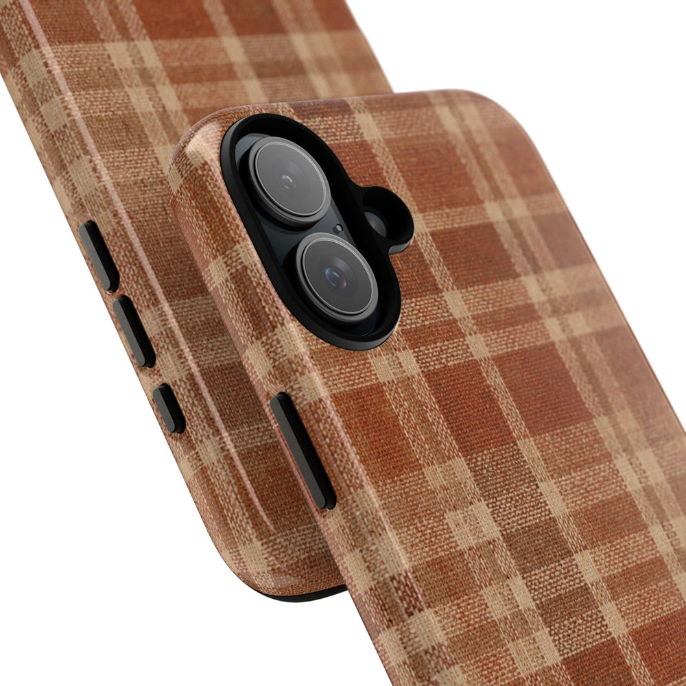 Rustic Brown Cozy Plaid Tough Case
