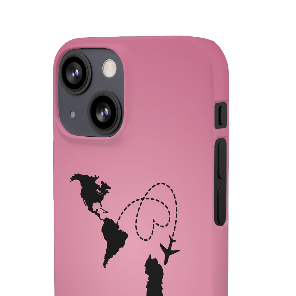 America to Albania Pink Snap Phone Case