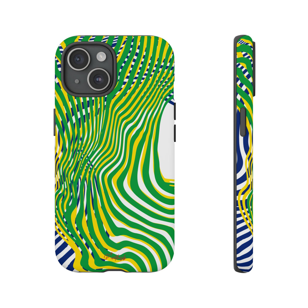 Abstract Green Wave Phone Case