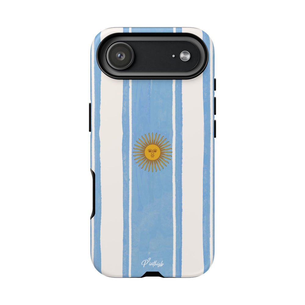 Argentina Flag Tough Phone Case – Blue White Striped Sun Protector