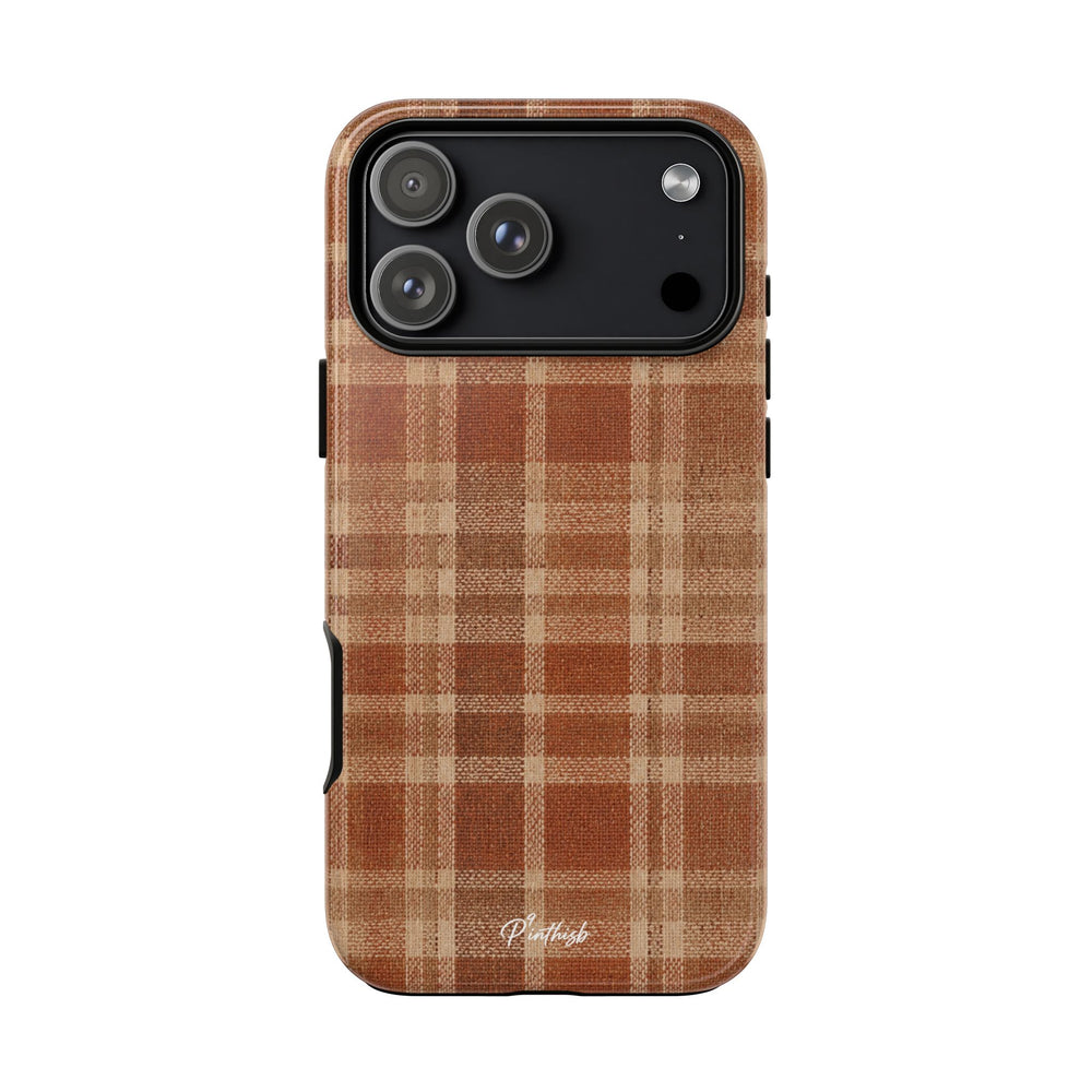 Rustic Brown Cozy Plaid Tough Case