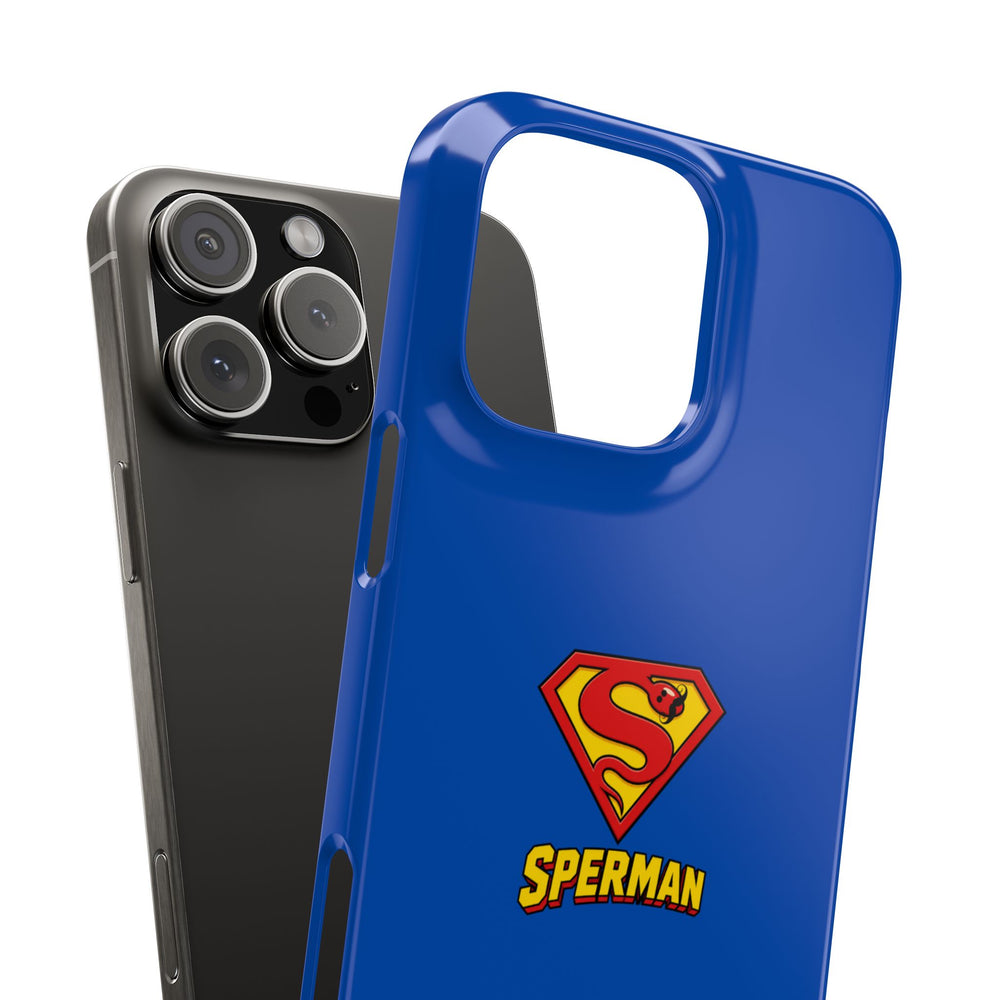 "SPERMAN" Parody Logo Snap Phone Case