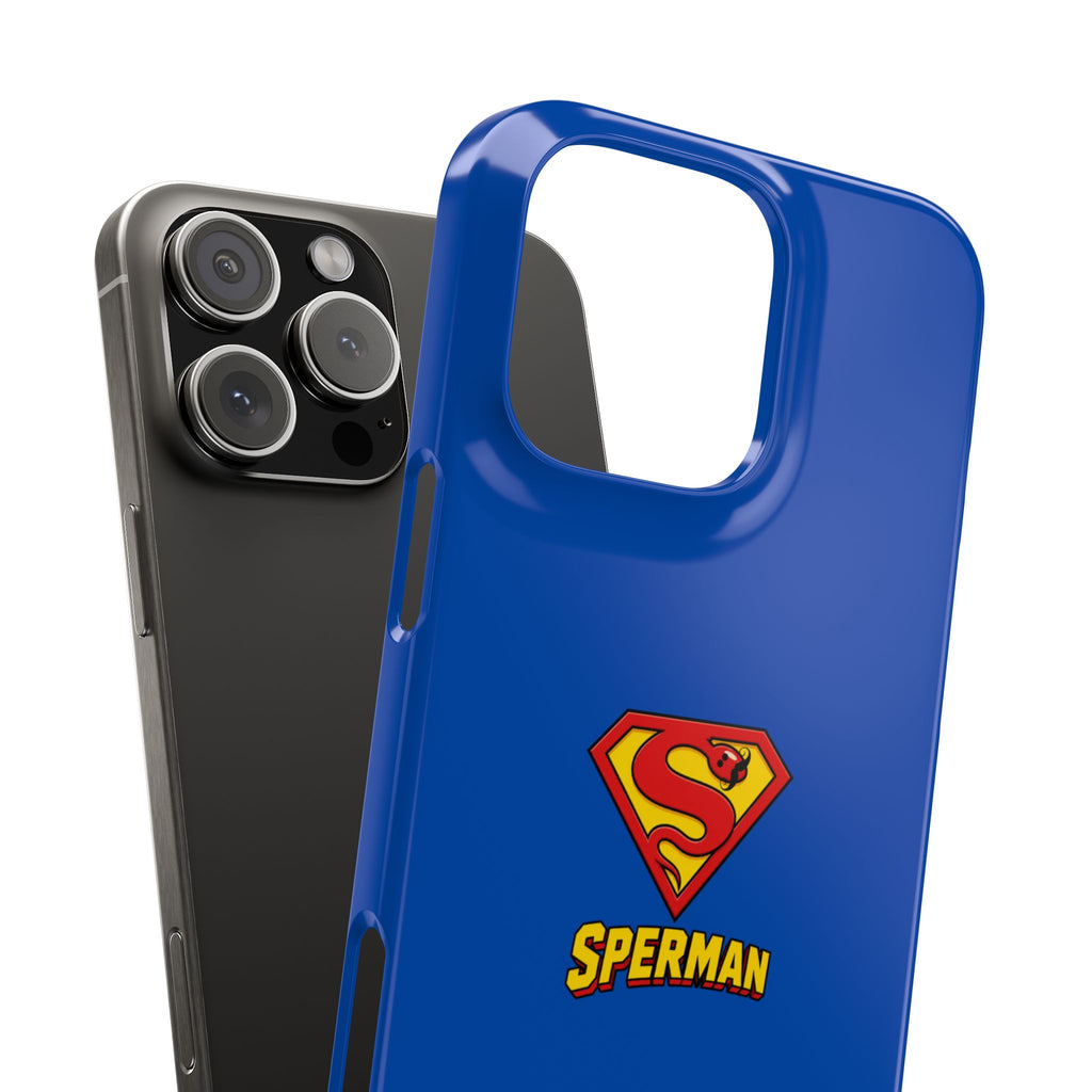 "SPERMAN" Parody Logo Snap Phone Case