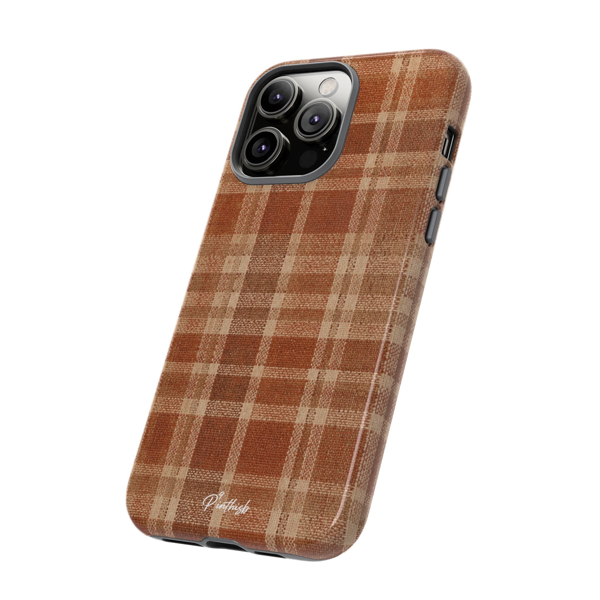 Rustic Brown Cozy Plaid Tough Case