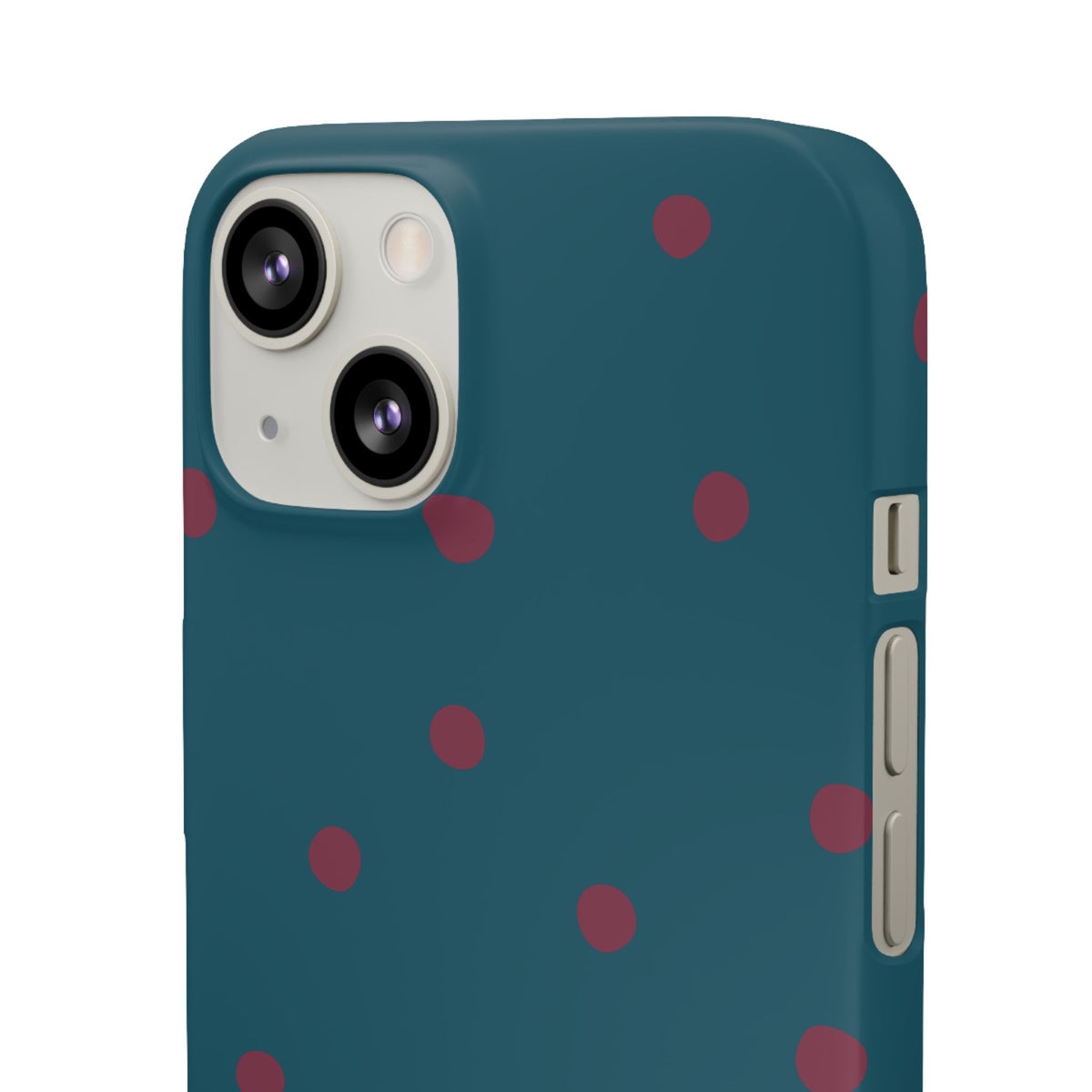 Teal & Burgundy Polka Dot Snap Phone Case