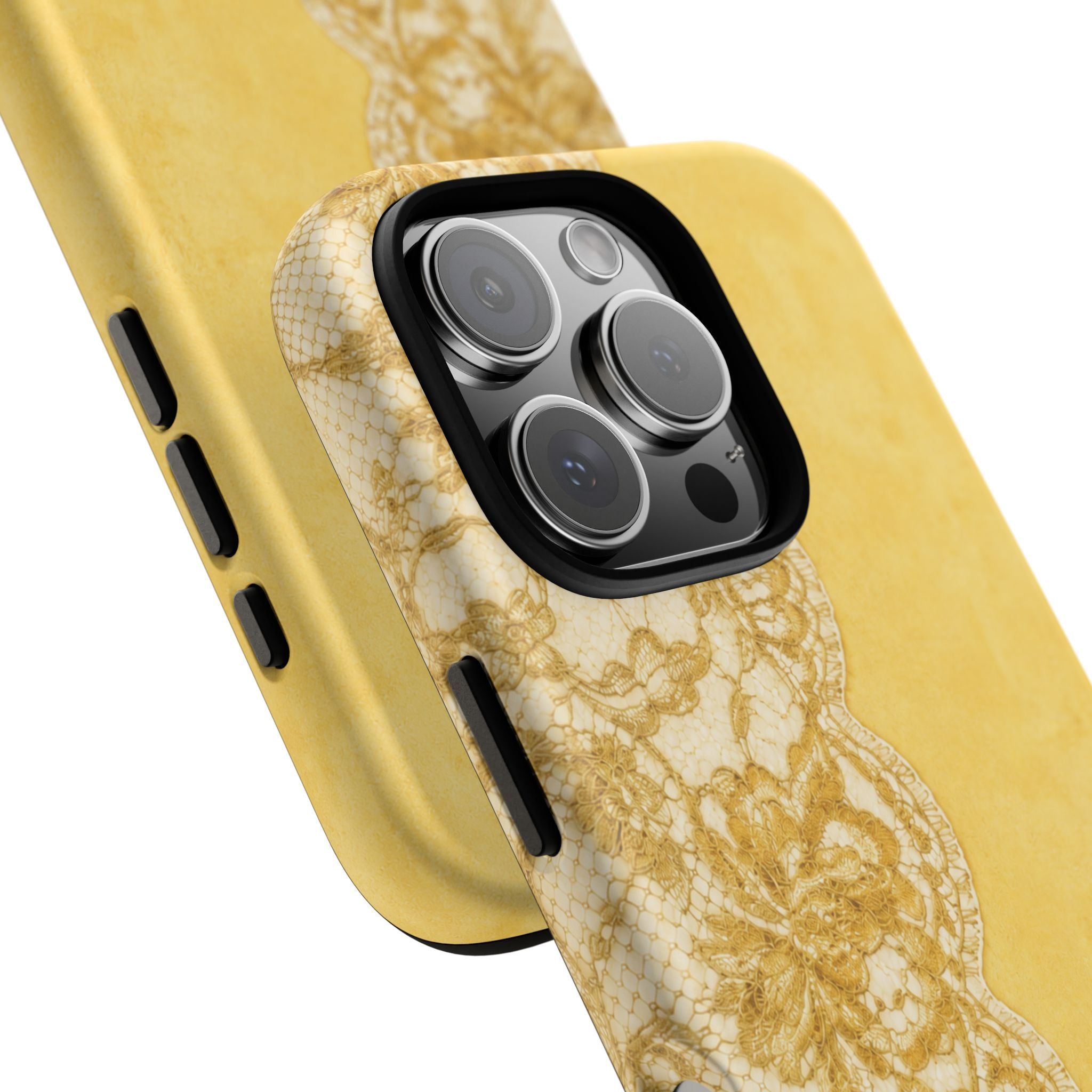 Yellow Vintage Lace Tough Case