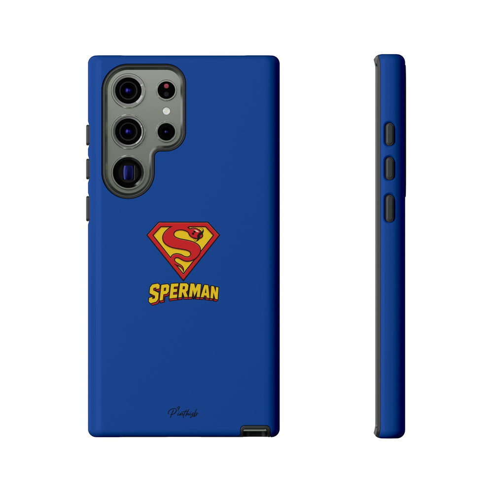 "SPERMAN" Parody Logo Tough Phone Case
