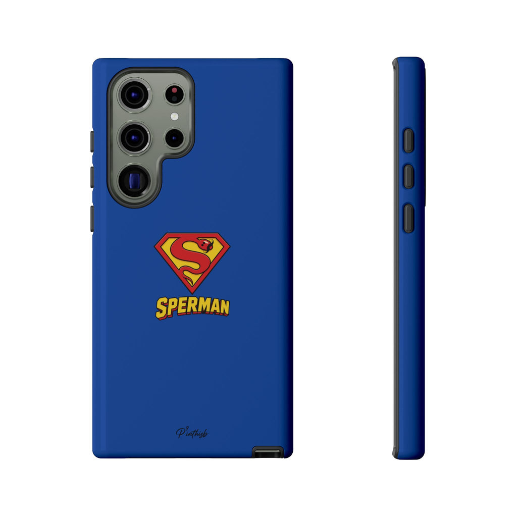 "SPERMAN" Parody Logo Tough Phone Case