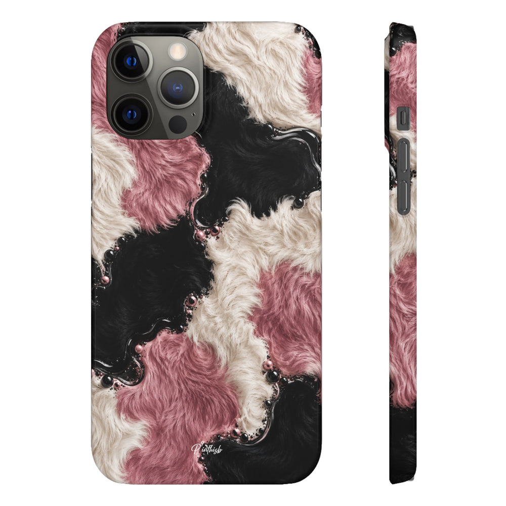 Cow Print Swirl Snap Case