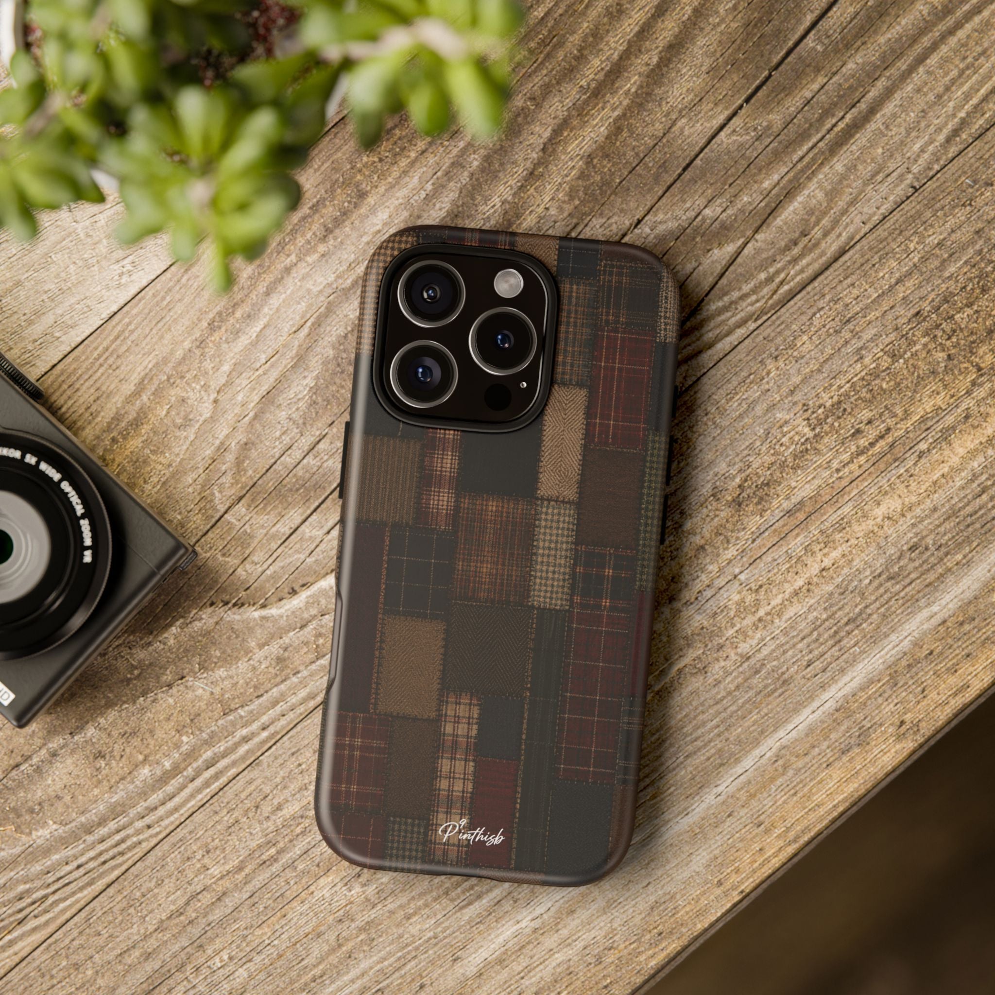 Plaid Patchwork Tough Phone Case