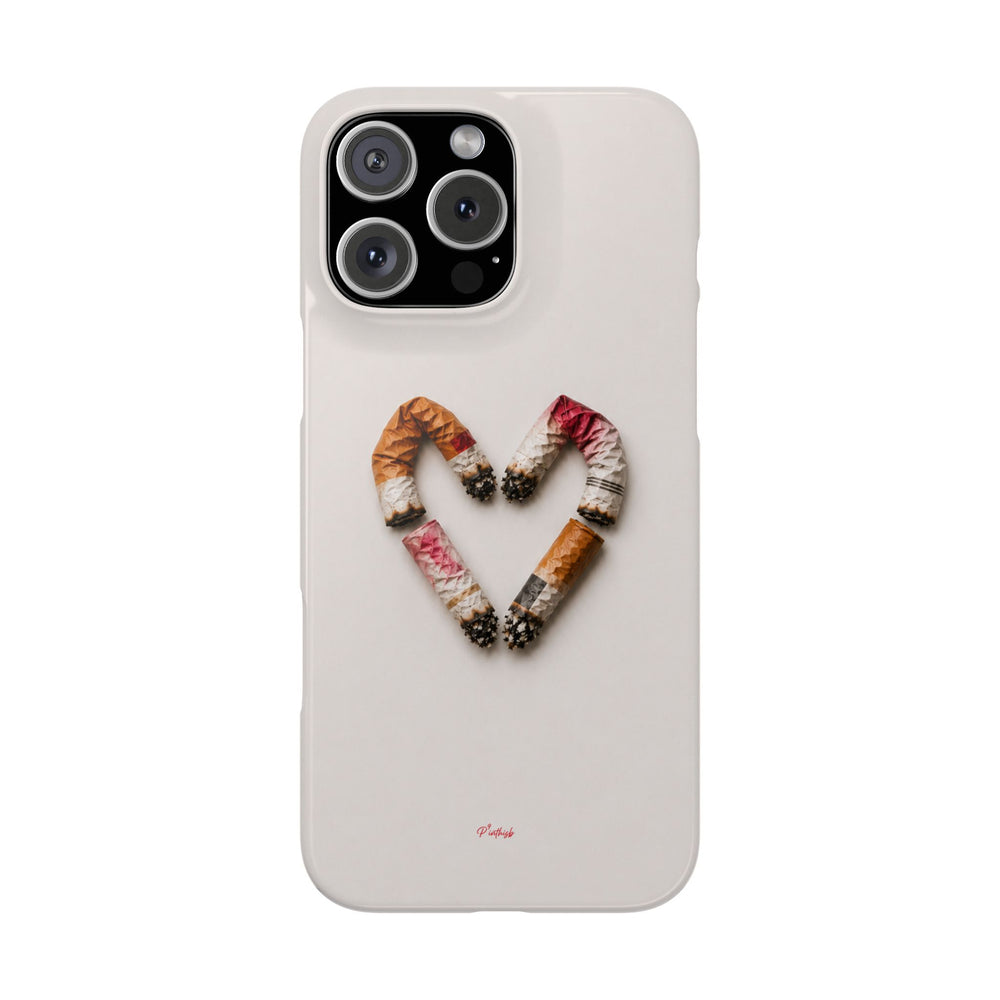Cigarette Butts Heart Snap Case