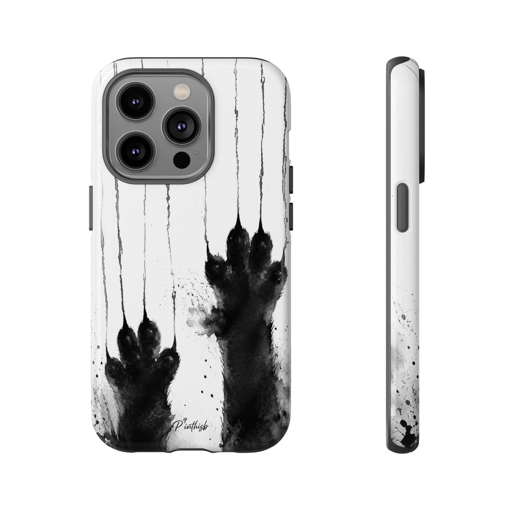 Black Ink Paw Print Tough Case